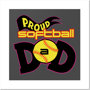 Proud softball dad Posters and Art